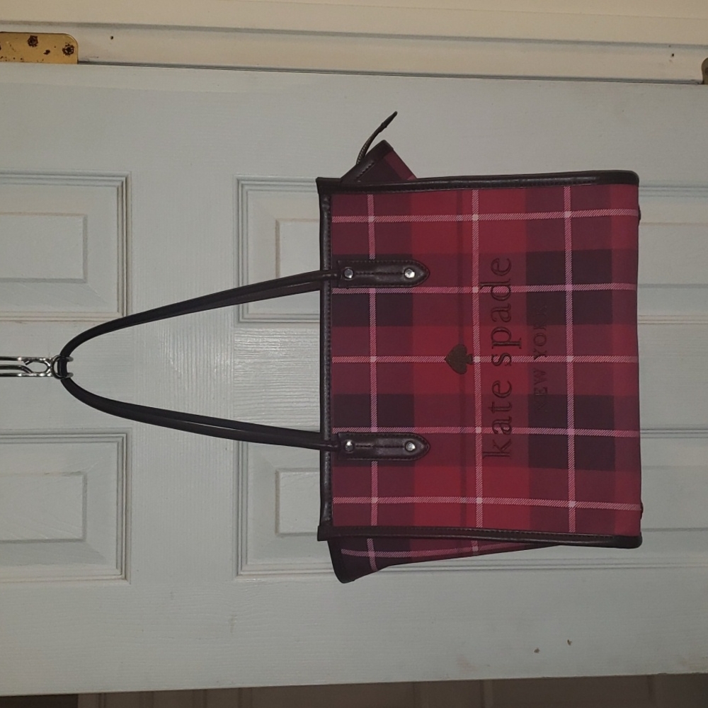 Kate Spade Plaid tote